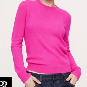 Banana Republic Vibrant Pink Crew Neck Sweater